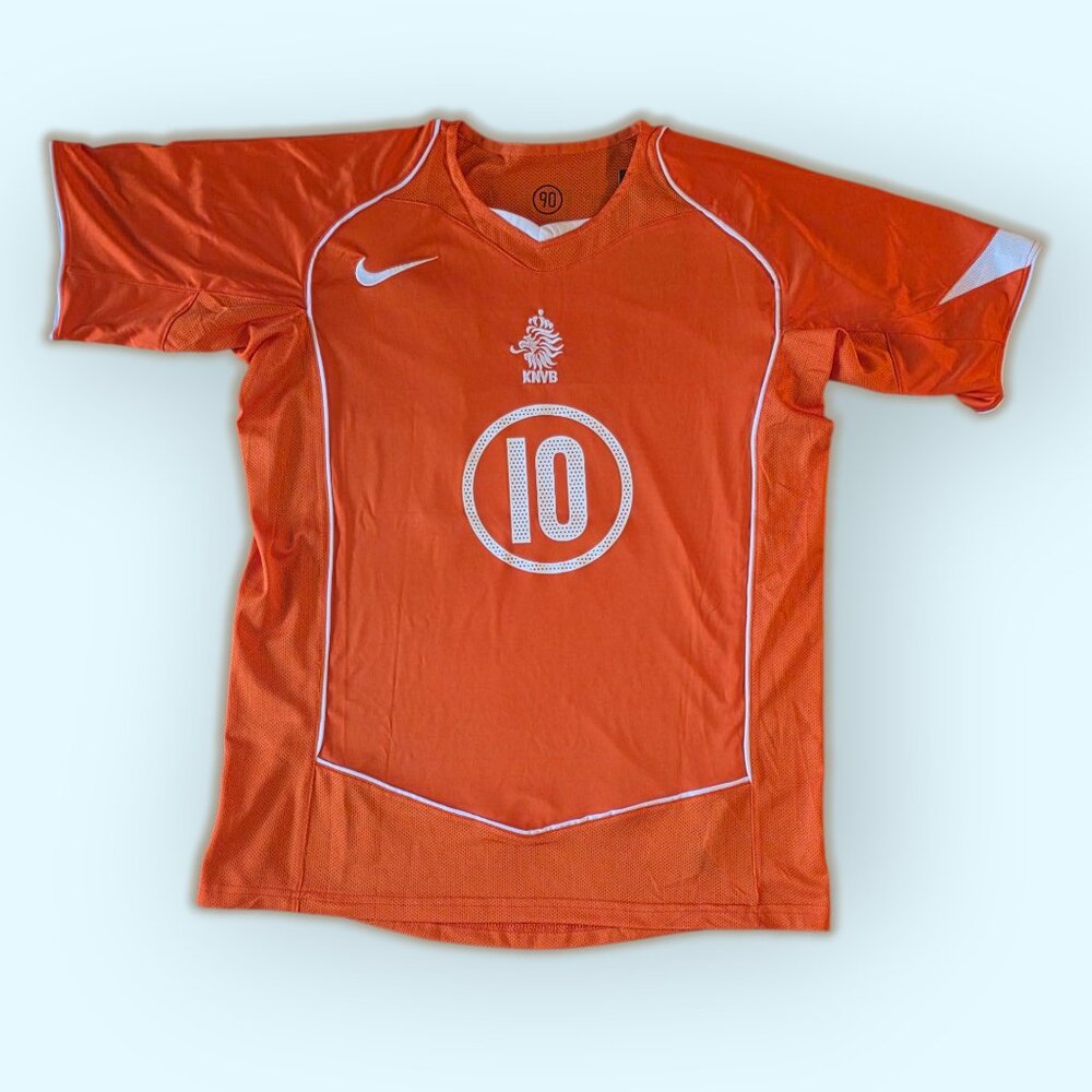 Netherlands 2004 Retro Jersey #10 V. Nistelrooy – Men’s Large Slim Fit